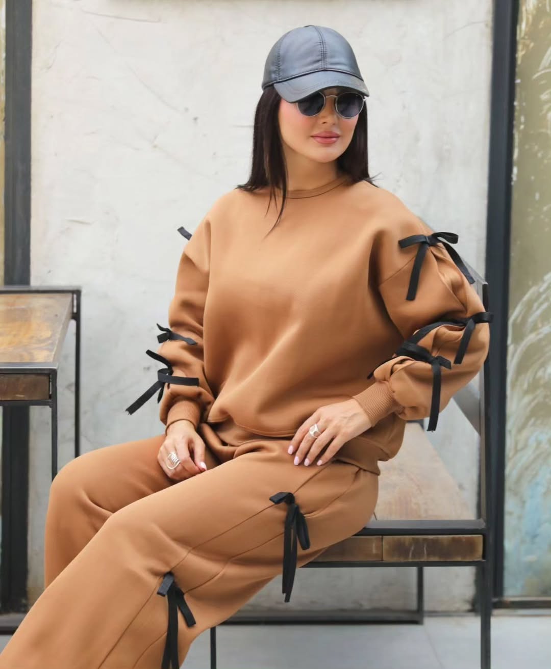 ست هودی شلوار پاپیون shanl سایز فیری ۳۸_۴۶