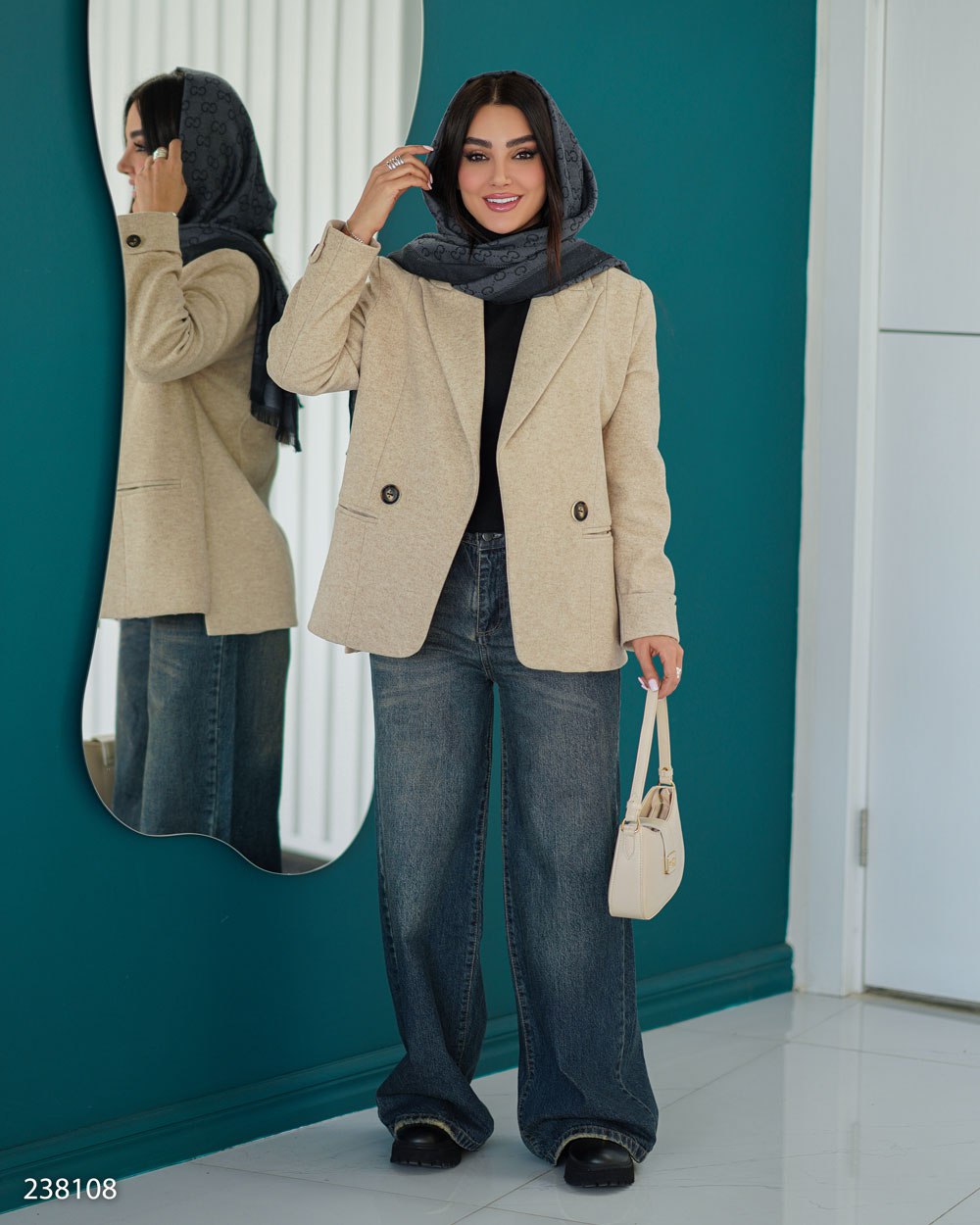 پالتو کتی برشید سایزبندی ۳۶ تا ۴۶